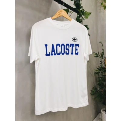 Camiseta LACOSTE letreiro | 100% em algodão peruano | Padrão original Lacoste | Qualidade 10/10