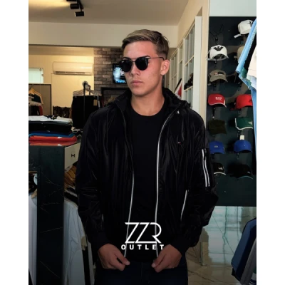 Jaqueta casual TOMMY HILFIGER | Capuz removível | Resistente a água e ao vento | Pelucidada por dentro